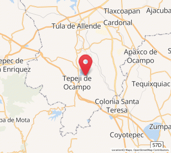 Map of Unidad Obrera Habitacional CTM, Hidalgo