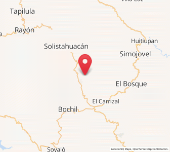 Map of Unión Zaragoza, Chiapas