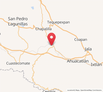 Map of Uzeta, Nayarit
