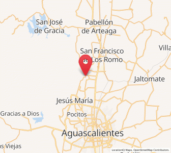 Map of Valladolid, Aguascalientes
