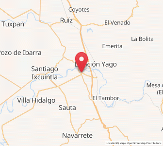 Map of Valle Lerma, Nayarit