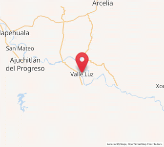 Map of Valle Luz, Guerrero
