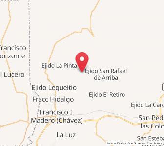 Map of Vega Larga, Coahuila