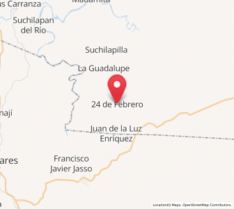 Map of Veinticuatro, Veracruz