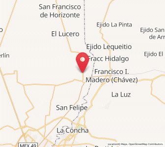 Map of Venecia, Durango
