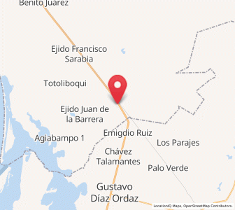 Map of Venustiano Carranza, Sonora