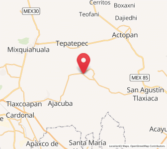 Map of Vicente Guerrero, Hidalgo
