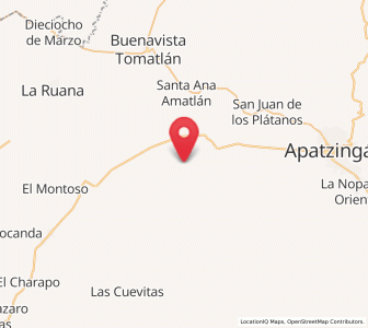 Map of Vicente Guerrero, Michoacán