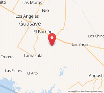 Map of Vicente Guerrero, Sinaloa
