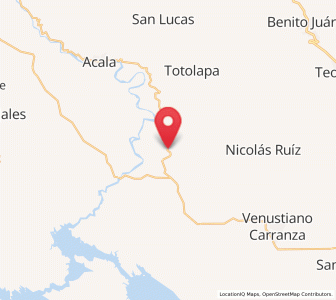 Map of Vicente Guerrero, Chiapas