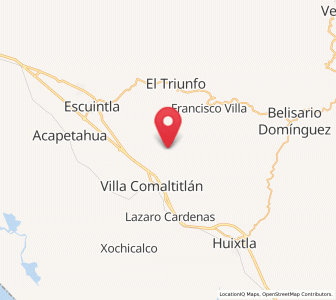 Map of Vicente Guerrero, Chiapas