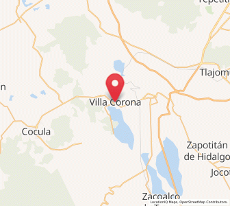 Map of Villa Corona, Jalisco