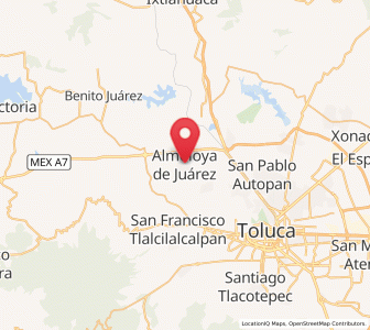 Map of Villa de Almoloya de Juárez, México