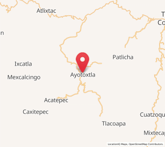 Map of Villa de Guadalupe, Guerrero