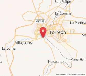 Map of Villa de Guadalupe, Durango