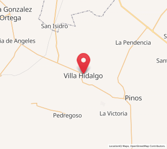 Map of Villa Hidalgo, Zacatecas