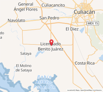 Map of Villa Juárez, Sinaloa