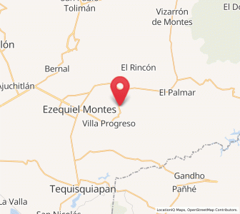 Map of Villa Nueva, Querétaro