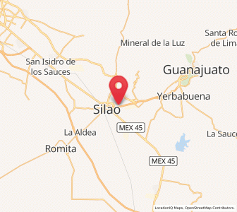 Map of Villas de Guadalupe, Guanajuato