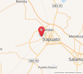 Map of Villas de Irapuato, Guanajuato