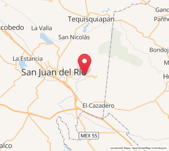 Map of Villas Fundadores [Fraccionamiento], Querétaro