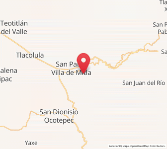 Map of Xaaga, Oaxaca
