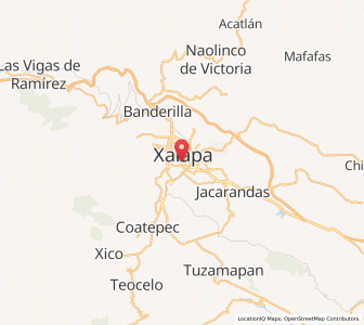 Map of Jalapa Enríquez, Veracruz