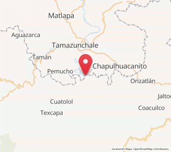 Map of Xalcuatla, Hidalgo