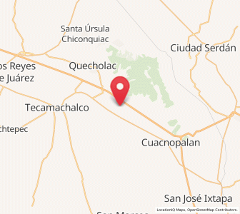Map of Xaltepec, Puebla