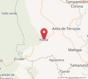 Map of Xilitla, San Luis Potosí