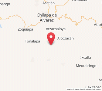 Map of Xiloxuchicán, Guerrero