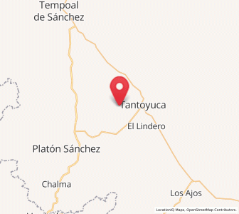 Map of Xiloxúchitl, Veracruz