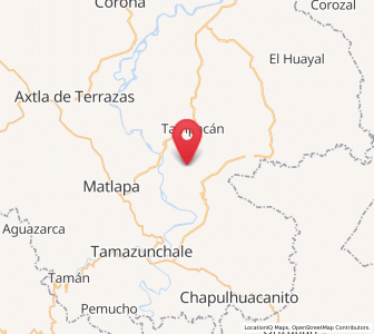 Map of Xochicuatla, San Luis Potosí