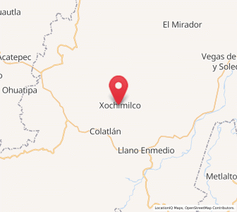 Map of Xochimilco, Veracruz