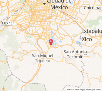 Map of Xochimilco, Mexico City