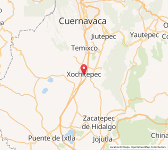 Map of Xochitepec, Morelos