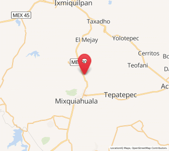 Map of Xochitlán, Hidalgo