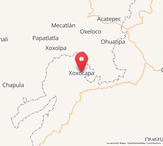 Map of Xococapa, Veracruz