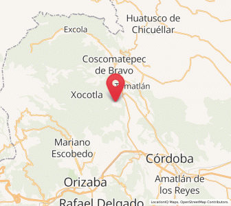 Map of Xonotzintla, Veracruz