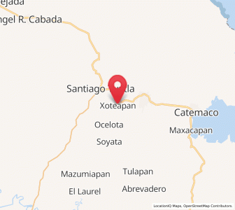 Map of Xoteapan, Veracruz
