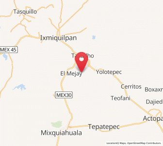 Map of Xuchitlán, Hidalgo