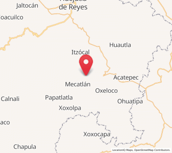 Map of Yahualica, Hidalgo