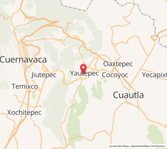 Map of Yautepec, Morelos