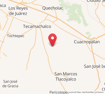 Map of Yehualtepec, Puebla