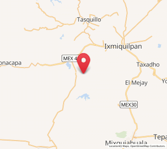 Map of Yonthe Chico, Hidalgo