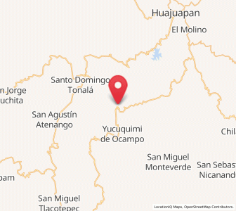 Map of Yucuñuti de Benito Juárez, Oaxaca