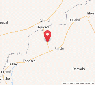 Map of Zacalaca, Quintana Roo