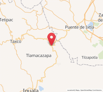 Map of Zacapalco, Guerrero