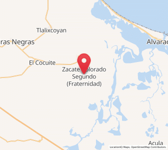 Map of Zacate Colorado Segundo (Fraternidad), Veracruz