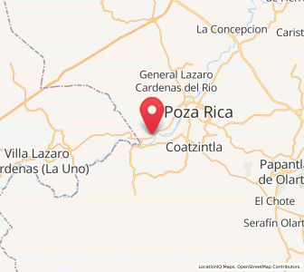 Map of Zacate Colorado, Veracruz